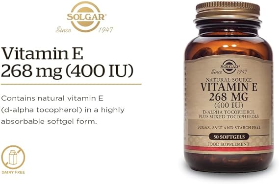 Solgar Vitamin E 268 mg (400 IU) Alpha Softgels 100softgel