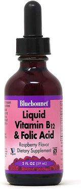 Bluebonnet Liquid Vitamin B12 & Folic Acid Raspberry Flavor