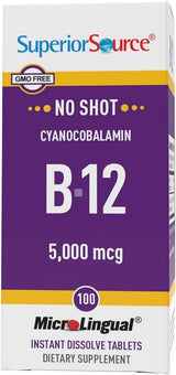 Superior Source Cyanocobalamin B-12 5,000 mcg