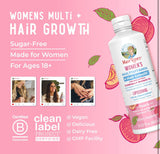 Mary Ruth’s Women's Peach - Multivitamin + Lustriva Hair Growth Liposomal | Biotin | Vitamin D| B Vitamins | Clinically Tested for Thicker Hair, Wrinkles, Fine Lines, Skin Care | Ages 18+ | Hair Vitamins | 15 Fl Oz