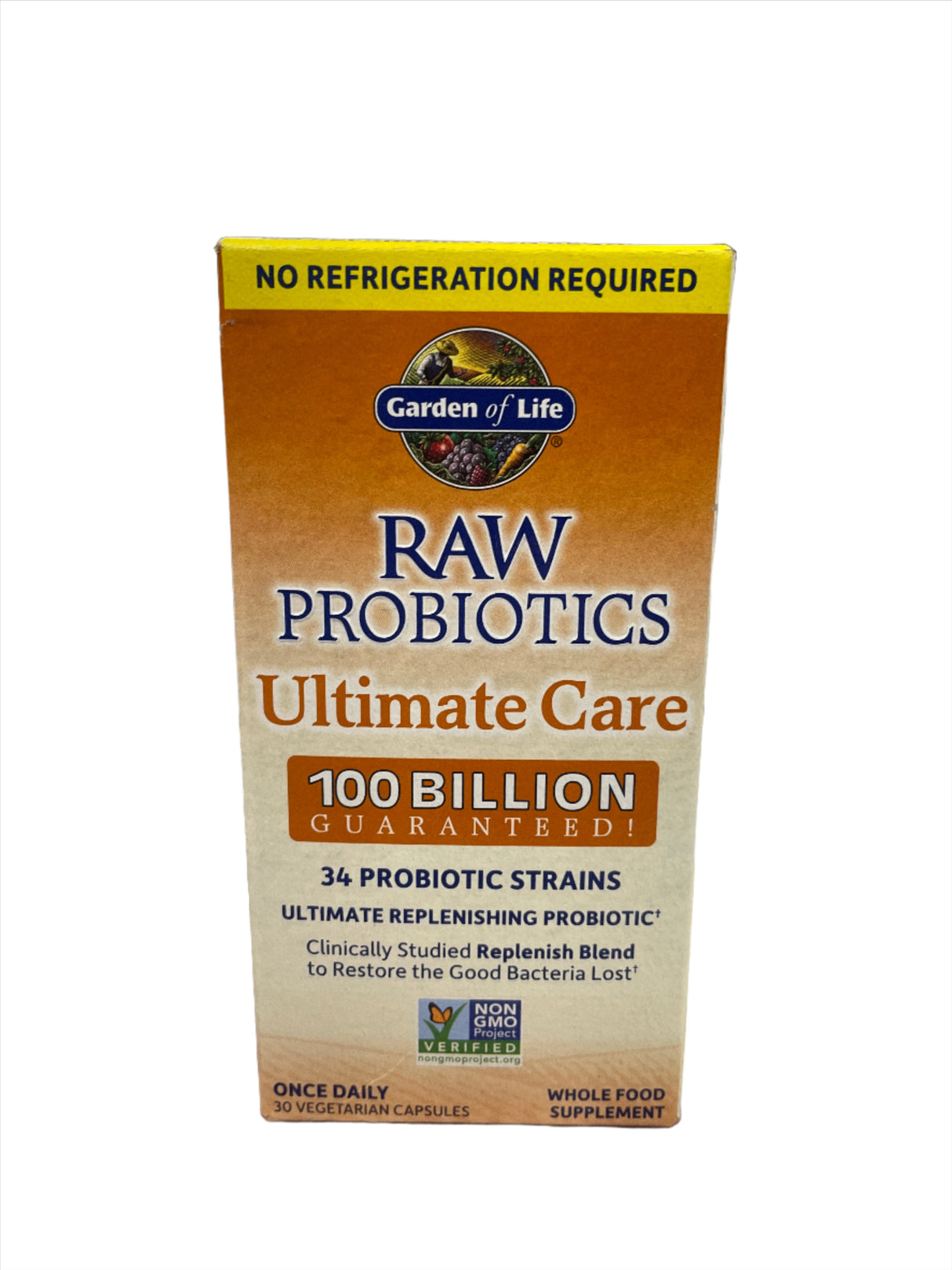 Garden of Life Raw Probiotics Ultimate Care 100 Billion 30ct CAPSULES