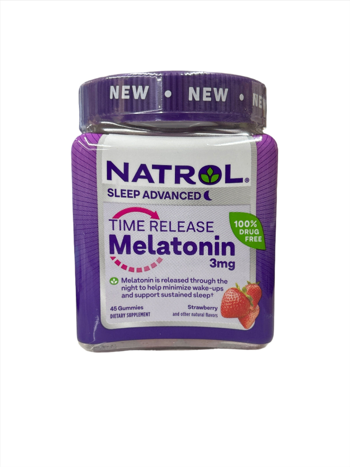 Melatonin 3 mg Time Release Strawberry Flavor 45 Gummies