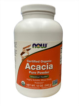 Now Acacia Powder Certified Organic Highly Soluble 12 oz