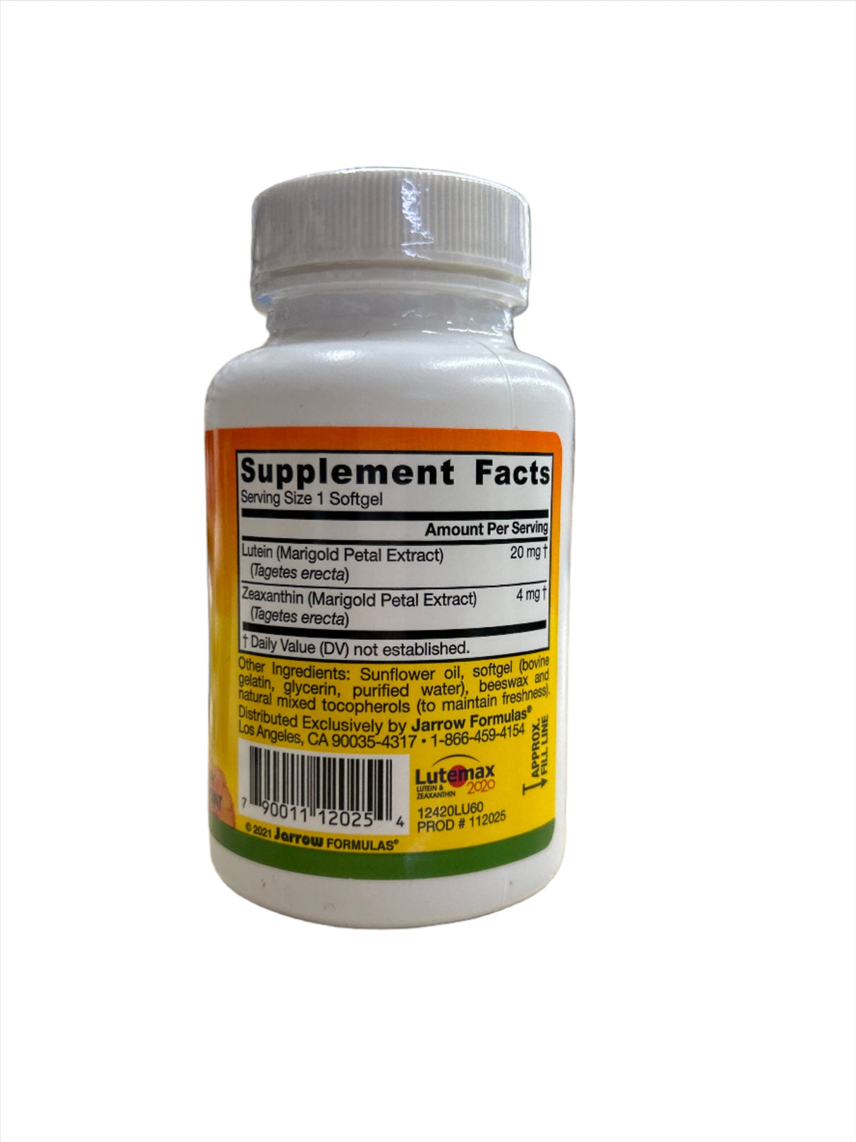 Lutein 20 mg Zeaxanthin 4 mg 60 Soft Gels