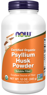 Now ORGANIC PSYLLIUM  POWDER  12 OZ