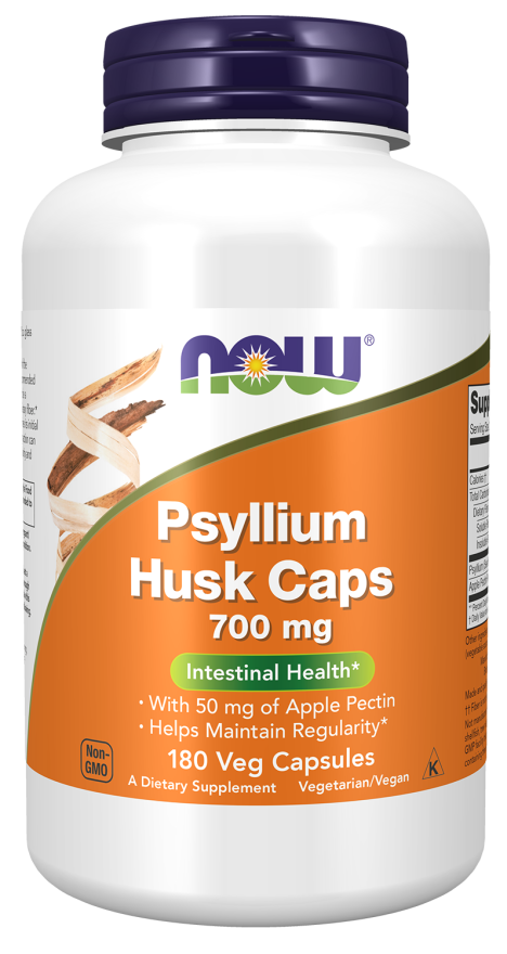 Now  PSYLLIUM HUSK 700mg + PECTIN  180 VCAPS