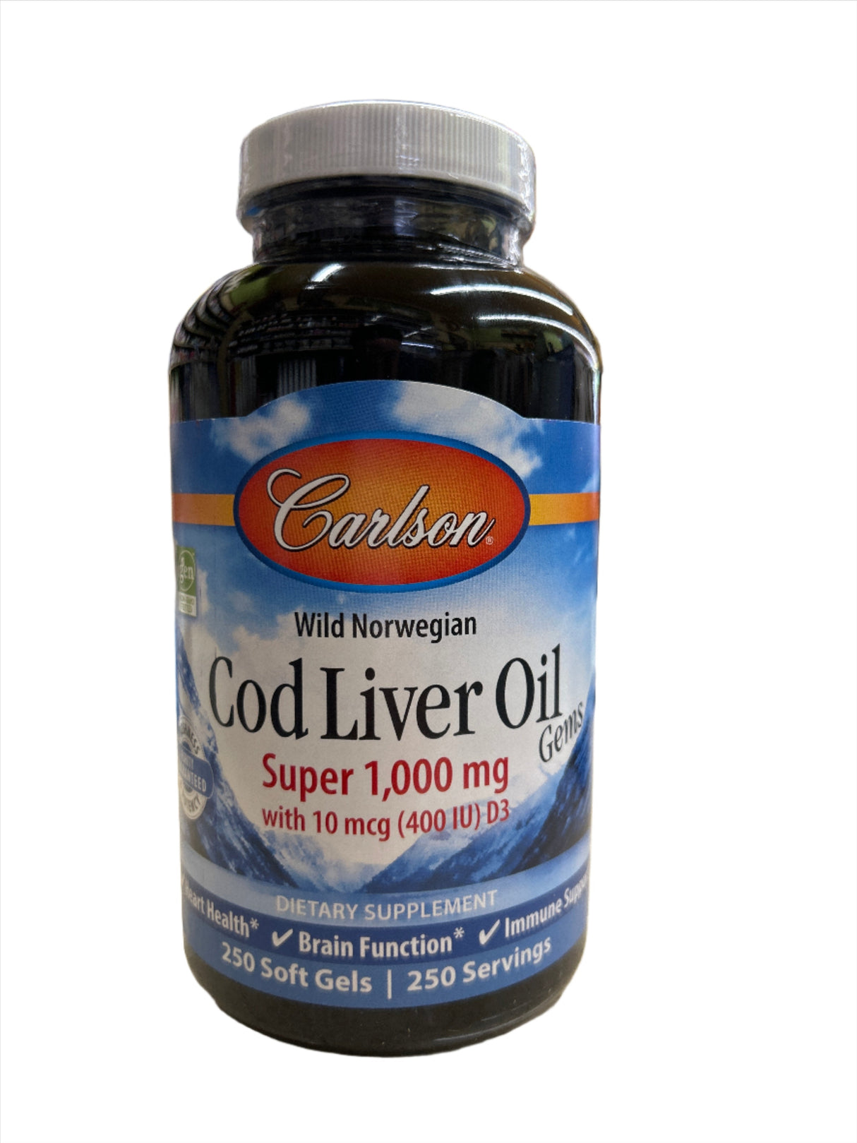 Wild Norwegian Cod Liver Oil Gems 1000 mg