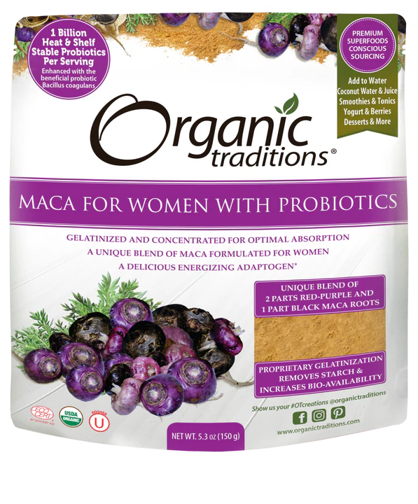 ORGANIC TRADITIONS MACA WOMENS POWDER WITH PROBIOTICS 5.3OZ