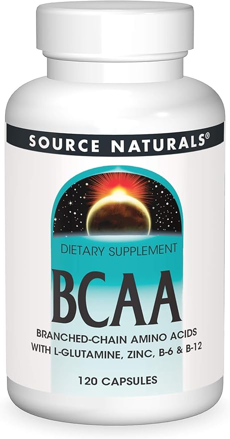 Source Naturals BCAA Branched Chain Amino Acids with L-Glutamine, Zinc, B-6 & B-12