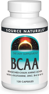 Source Naturals BCAA Branched Chain Amino Acids with L-Glutamine, Zinc, B-6 & B-12