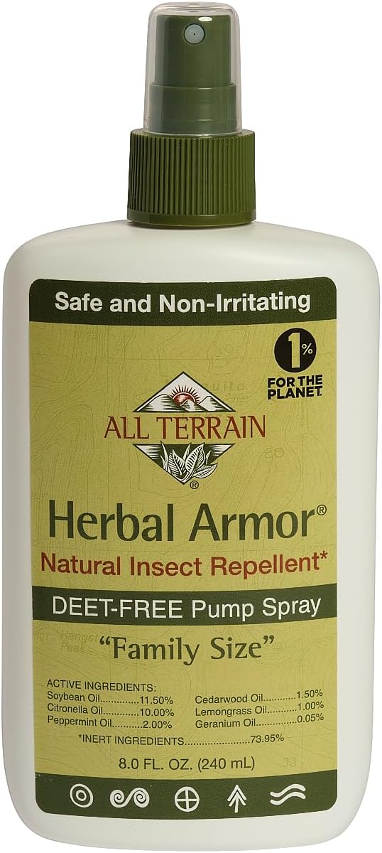 All Terrain Herbal Armor Natural Insect Repellent DEET-Free Pump Spray Family Size