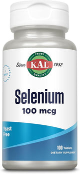 Kal Selenium Yeast Free 100CT 100MCG Tablet