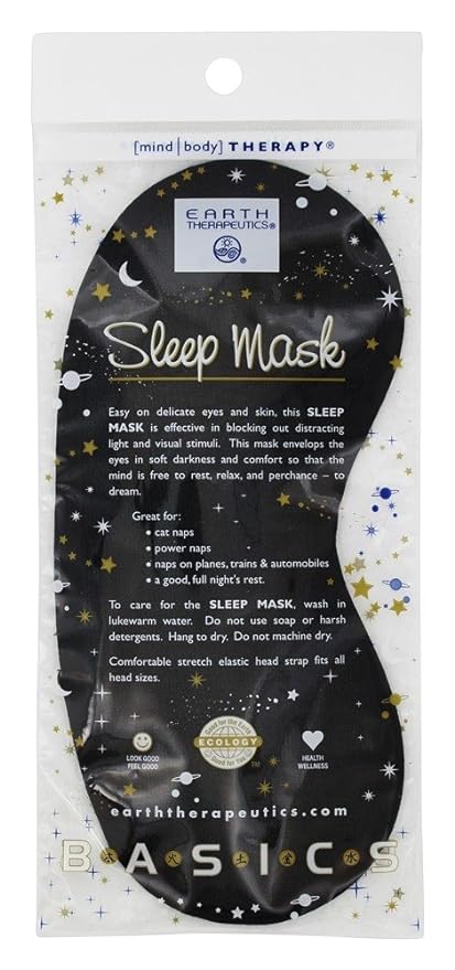 EARTH THERAPEUTICS SLEEP MASK BLACK