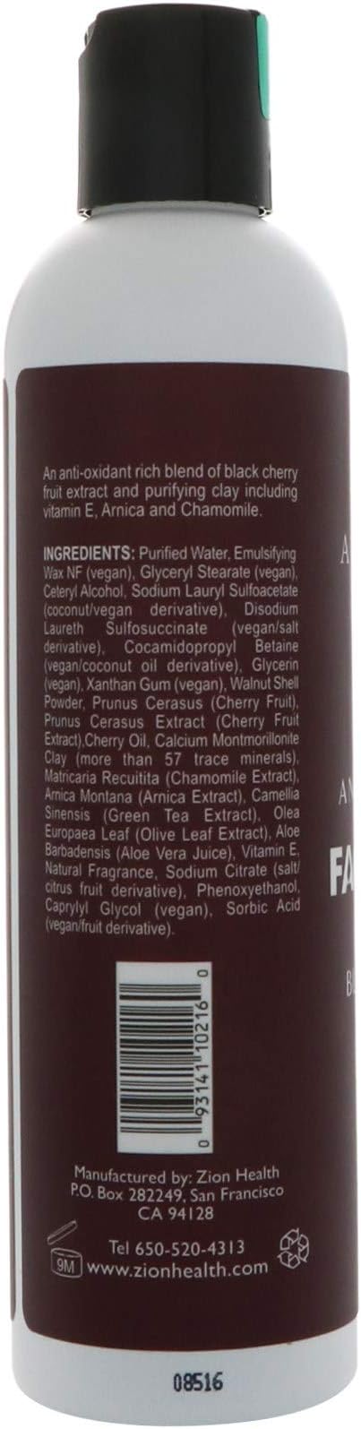 Zion Health Exfoliating Face Wash     8 oz