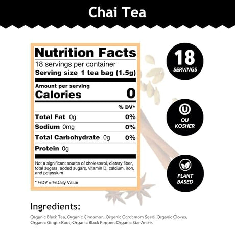 BUDDHA TEAS Organic Chai 18 BAG