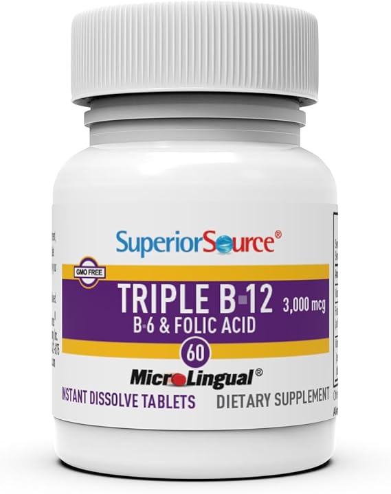 Triple B-12 3,000 mcg B-6/ Folic Acid 800 mgc