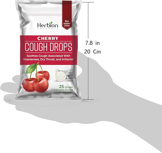 HERBION COUGH DROPS CHERRY 25CT IB0016