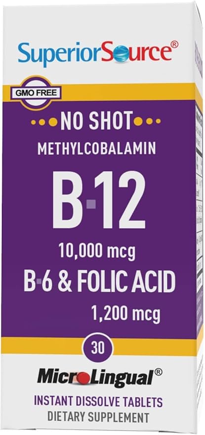 Extra Strength B-12 10,000 mcg B-6 2 mg / Folic Acid 1,200 mcg