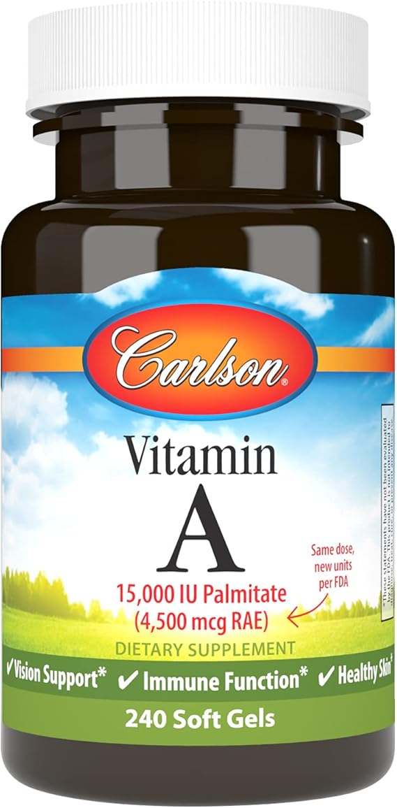 Carlson Laboratories Vitamin A 15,000 IU Palmitate (45,00 mcg RAE)