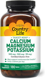 Country Life CALCIUM/MAGNESIUM/POTASSIUM 180 Tablet