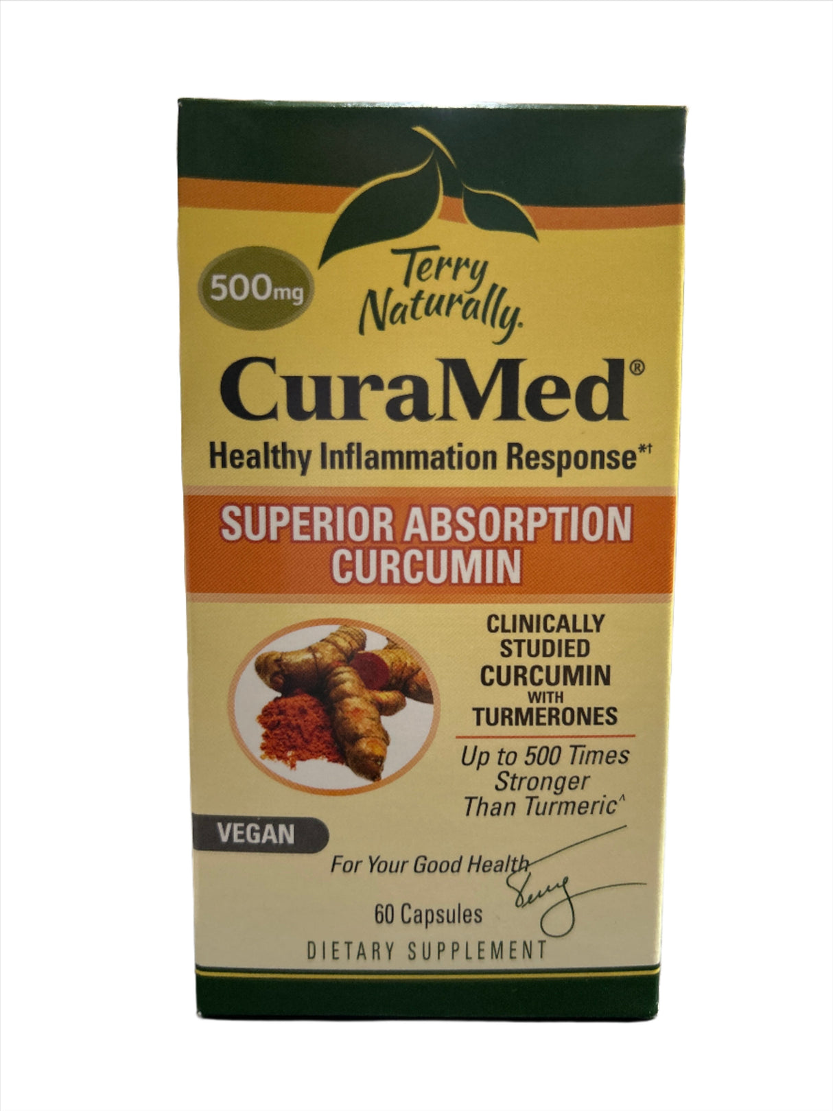 CuraMed Inflammation Response Curcumin 500mg 60 Vegan Capsules