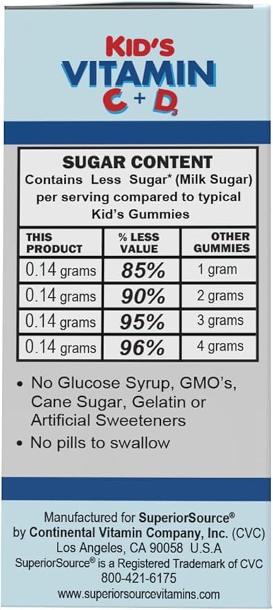 Superior Source Kids Vitamin C+D Clean Melts