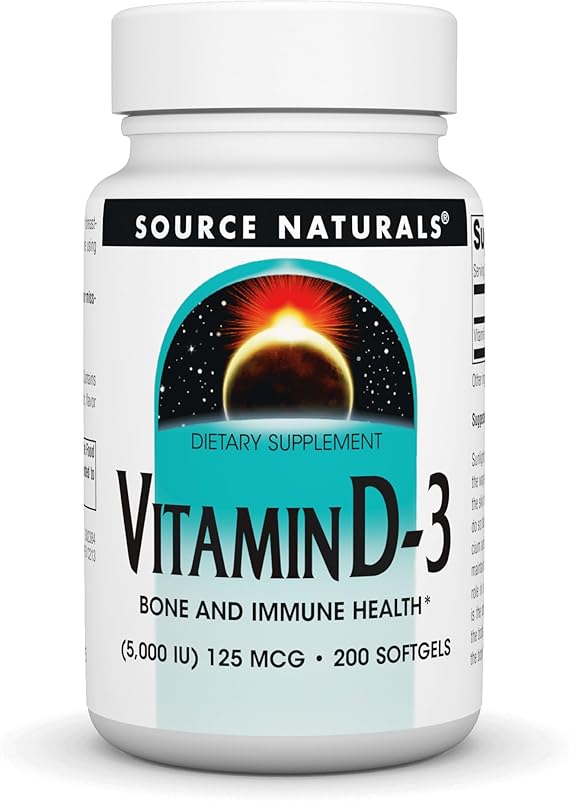 SOURCE NATURALS VITAMIN D-3 5000 IU 200SG