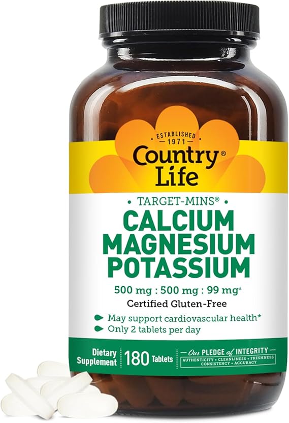 Country Life CALCIUM/MAGNESIUM/POTASSIUM 180 Tablet