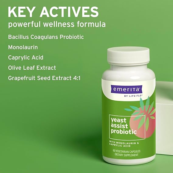 Emerita Yeast Assist Probiotic 60ct