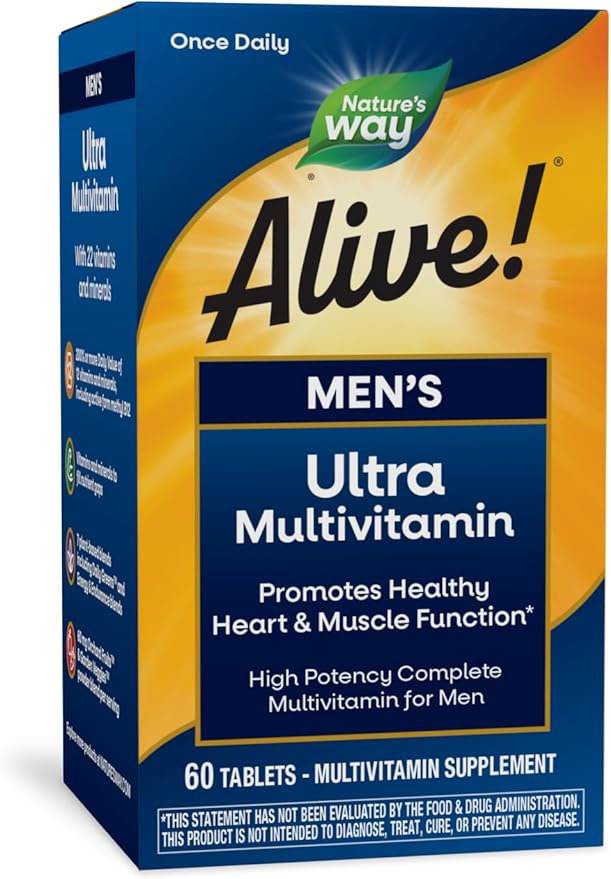 Alive Men's Ultra Potency Complete Multivitamin Once Daily