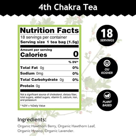 BUDDHA TEAS Organic 4th Chakra Tea 18 BAG