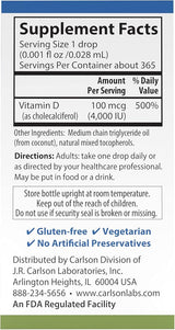 Liquid Vitamin D Super Daily D3 4,000 IU (100 mcg) Per Drop