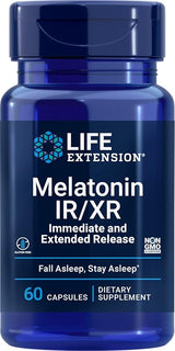 Life Extension Melatonin IR/XR Immediate & Extended Release 60 Capsules