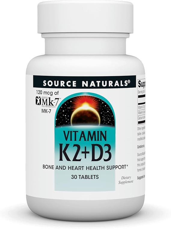 SOURCE NATURALS VITAMIN K2+D3 30 TABS