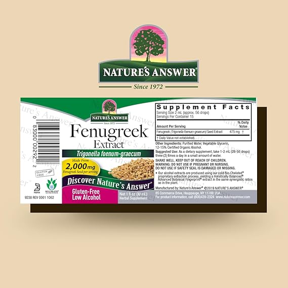 NATURE'S ANSWER FENUGREEK SEED 1OZ