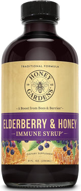 Honey Gardens Immune Syrup Elderberry & Honey 8floz