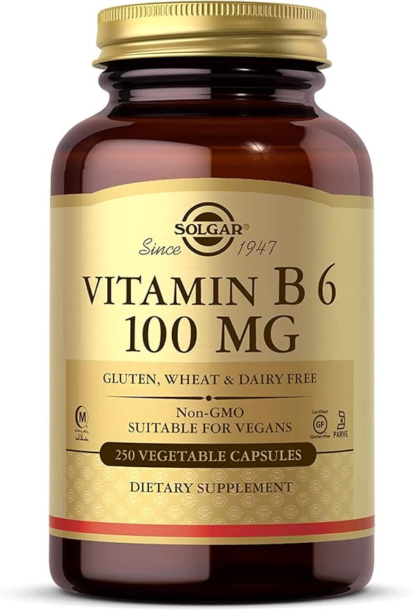 Solgar Vitamin B6 100 mg Vegetable Capsules 250V cap