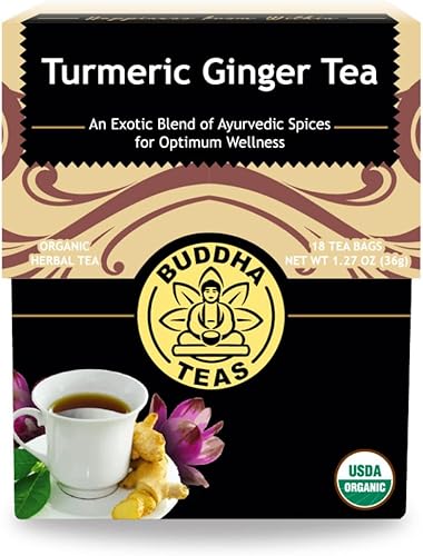 BUDDHA TEAS Organic Turmeric Ginger Tea 18 BAG