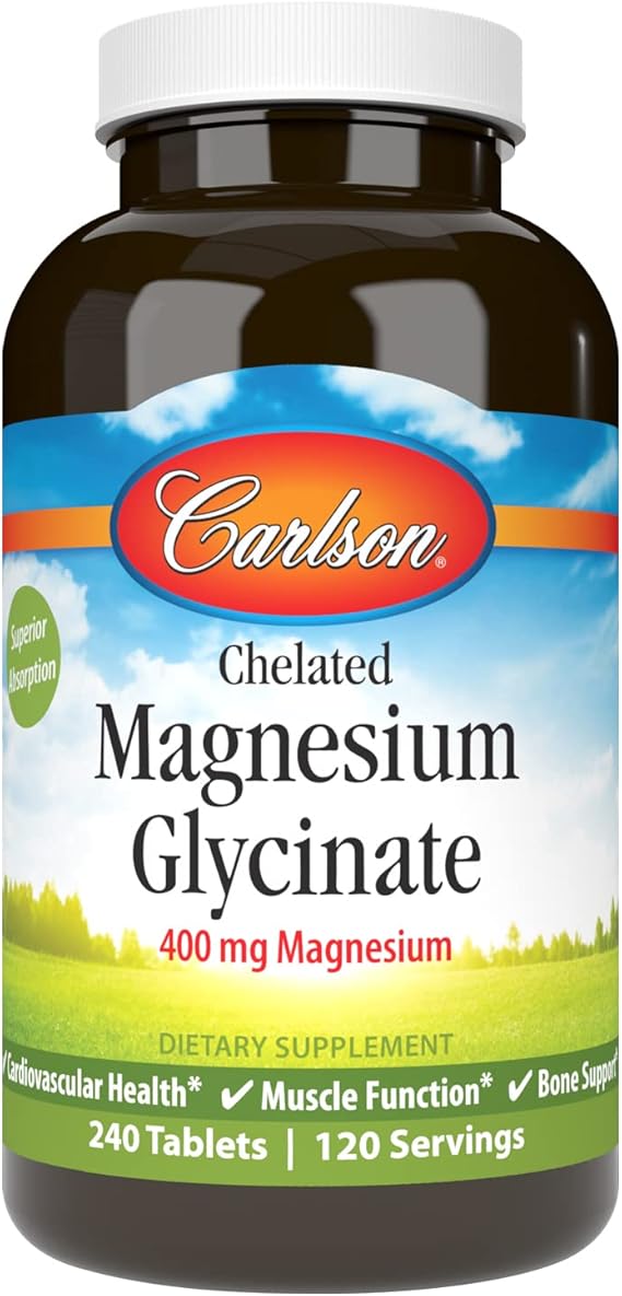 Carlson Chelated Magnesium Glycinate 400 mg 120 tablets