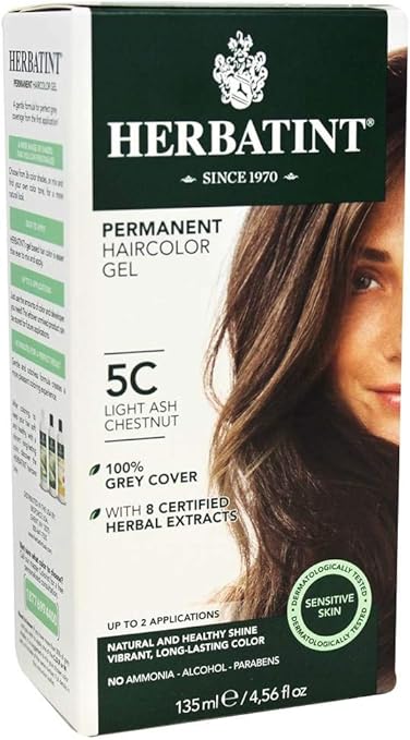 HERBATINT NATURAL HAIR COLOR 5C PERM HAIR COLOR LIGHT ASH CHESTNUT 4OZ