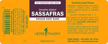 Herb Pharm SASSAFRAS EXTRACT 1 oz