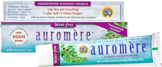 AUROMÈRE AYURVEDIC TOOTHPASTE MINT-FREE 4.16OZ