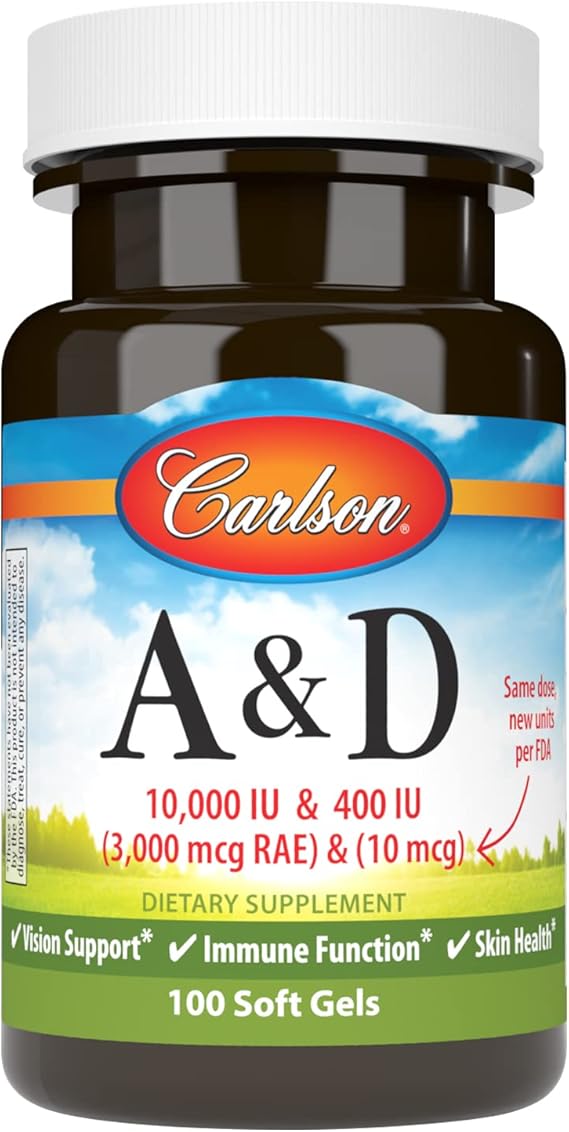 Carlson Labratories A & D 10,000 IU & 400 IU (3,000 mcg RAE) & (10 mcg)