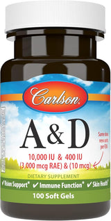 Carlson Labratories A & D 10,000 IU & 400 IU (3,000 mcg RAE) & (10 mcg)