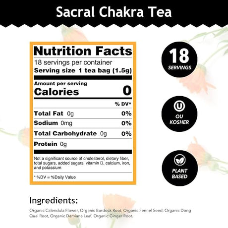 BUDDHA TEAS Organic Sacral Chakra Tea 18 BAG