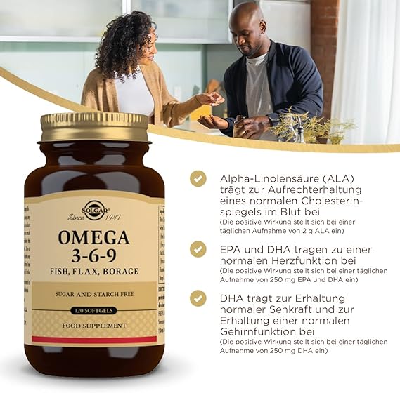 Solgar 1300 MG Omega 3-6-9 Fish, Flax, Borage