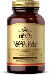 Solgar Dry Vitamin E with Yeast-Free Selenium Vegetable Capsules 100 V cap