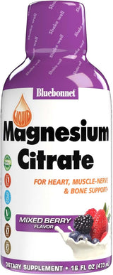 Bluebonnet Liquid Magnesium Citrate Heart, Muscle, Nerve & Bone Support 16 fl oz