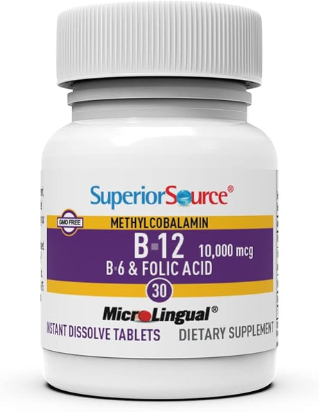 Superior Source Methycobalamin B-12 10,000 B-6 & Folic Acid 1,200 mcg