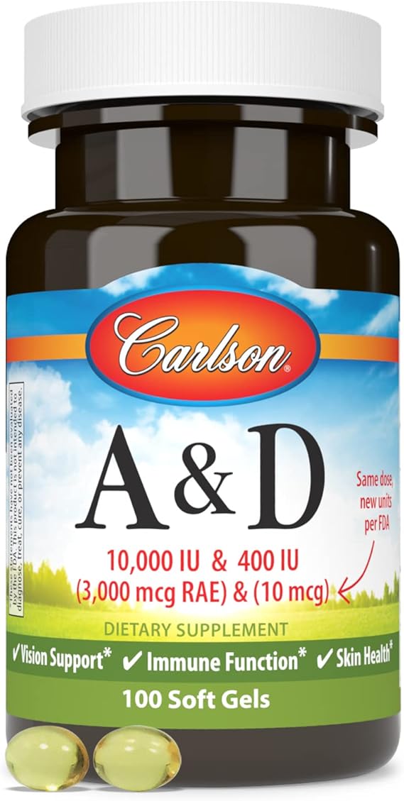 Carlson Labratories A & D 10,000 IU & 400 IU (3,000 mcg RAE) & (10 mcg)